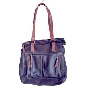 The SAK Black & Brown Leather tote bag